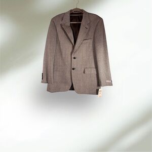 Savile Row 42R Black & Cream Herringbone Tweed Blazer  Blazer Jacket ED62602503